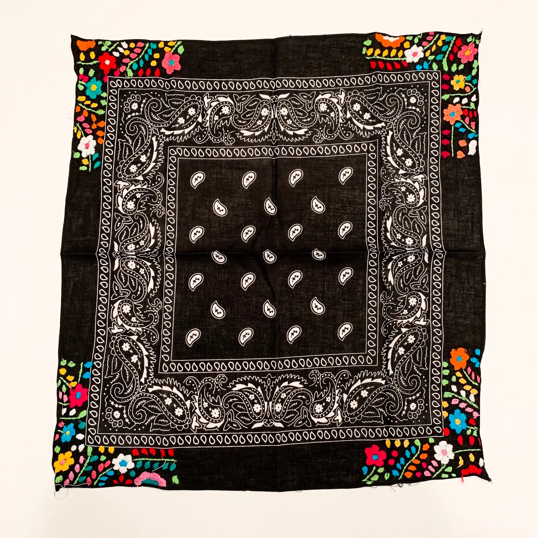 Neck scarves with Flowers (Assorted colors)