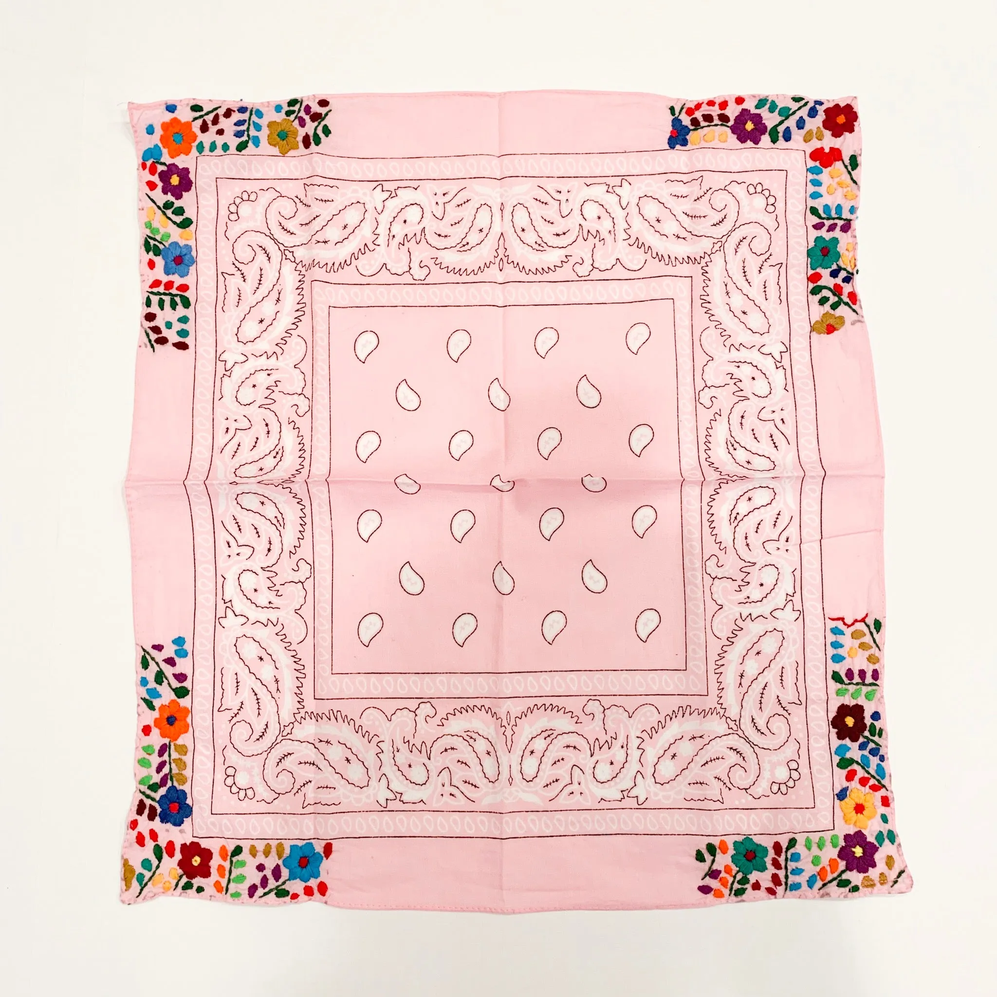 Neck scarves with Flowers (Assorted colors)