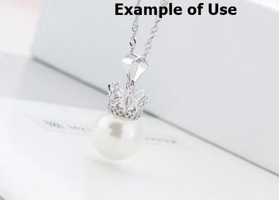 Necklace Pendant Setting Blank 10mm 1pc 1.0g 925 Sterling Silver Crown Shape Base for 1 Pearl Bead CZ Semi Mount Wholesale Available