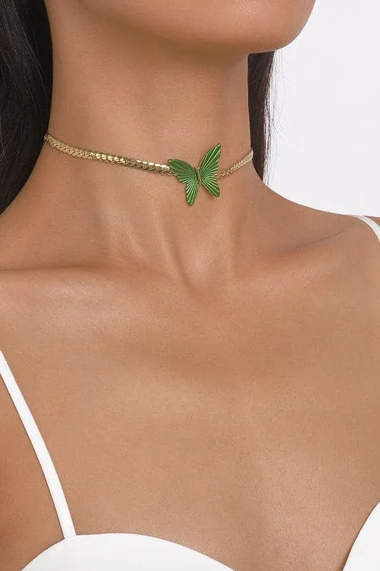 New Beginnings Cuban Link Chain Choker Necklace