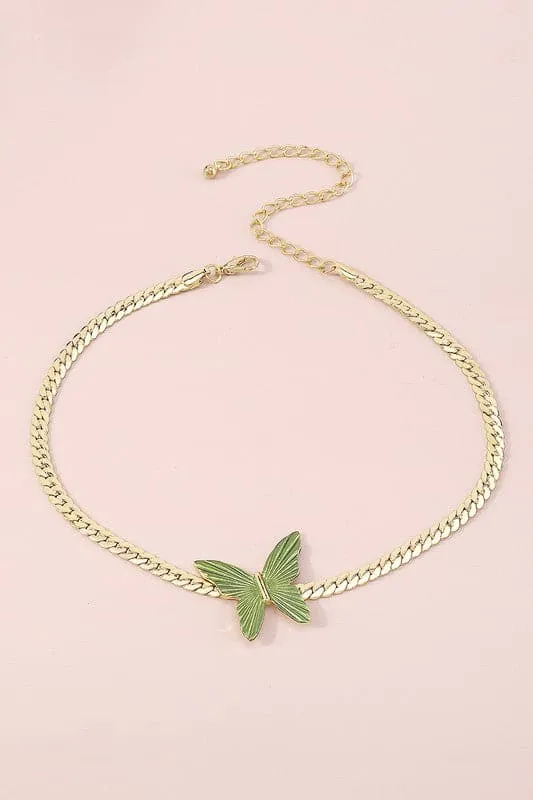 New Beginnings Cuban Link Chain Choker Necklace