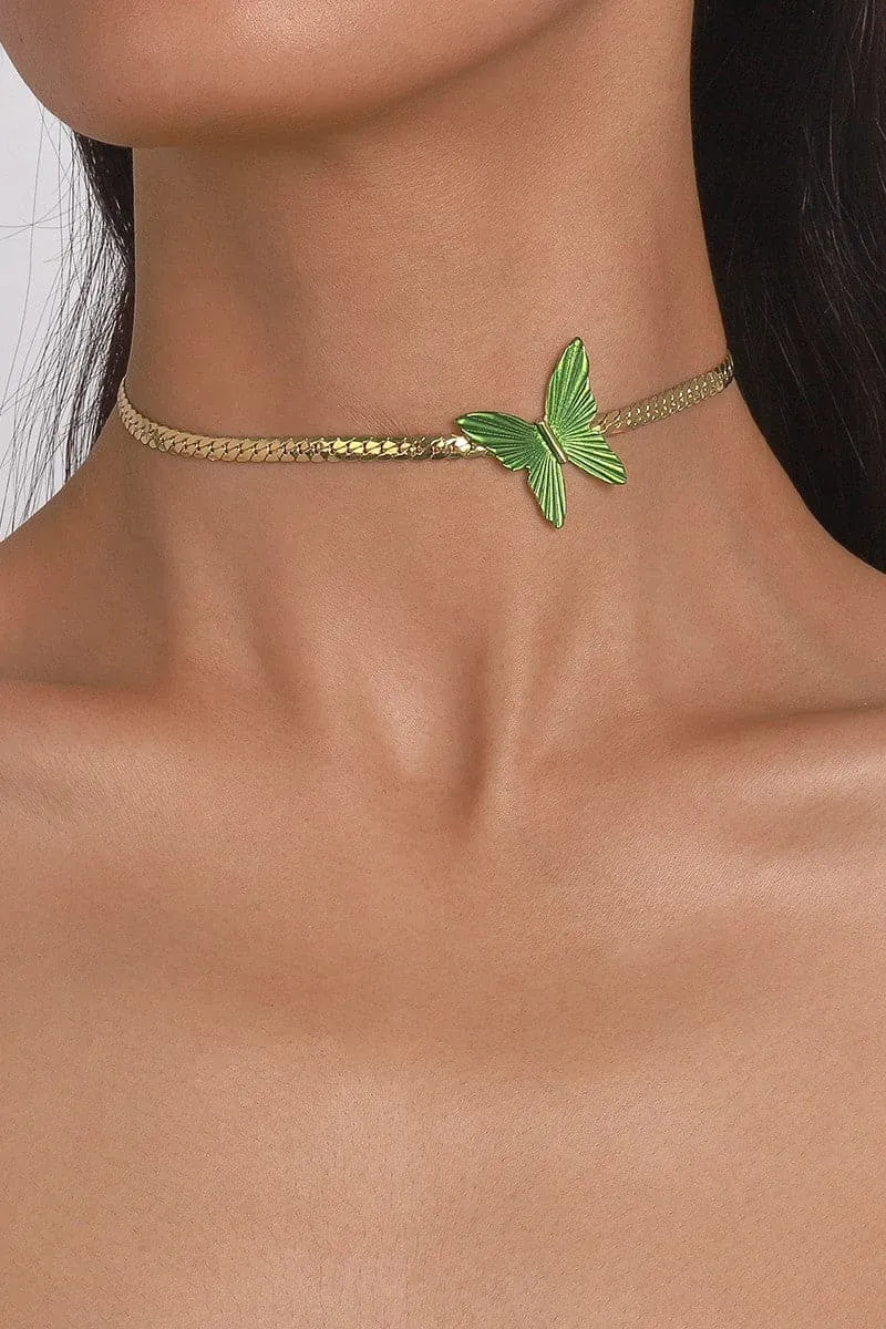 New Beginnings Cuban Link Chain Choker Necklace