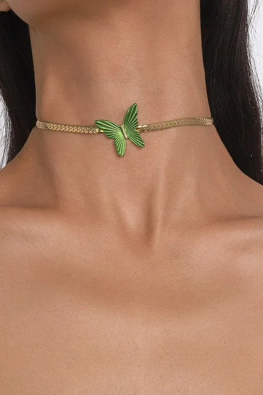 New Beginnings Cuban Link Chain Choker Necklace