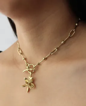 NODES WITH LILY PENDANT // choker