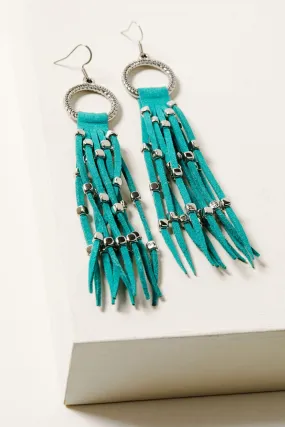 Nora Lane Suede Fringe Earrings
