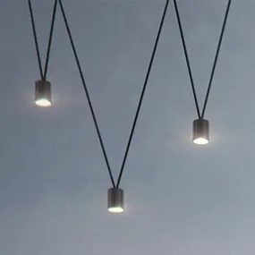 Nordic DIY Black Painted ALuminum LED Cylinder Line Cord Droplights Combination Pendant Lights for Living Room Bar Show Room