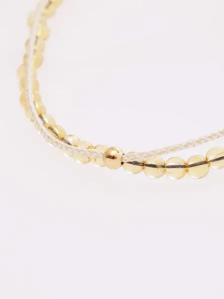 Nov Birthstone Silk Code Braid Bracelet - Citrine