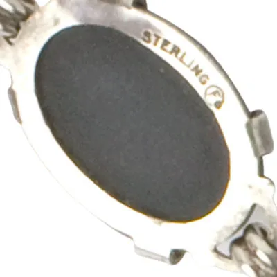 Onyx & Sterling Link Bracelet