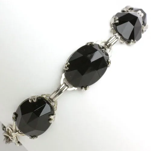 Onyx & Sterling Link Bracelet