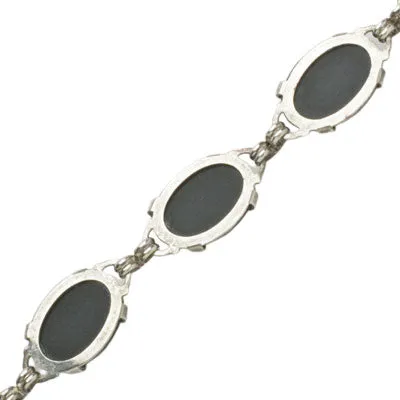 Onyx & Sterling Link Bracelet