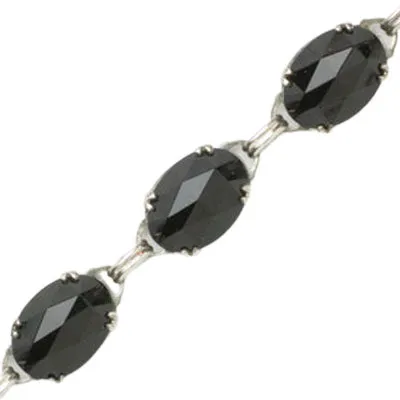 Onyx & Sterling Link Bracelet