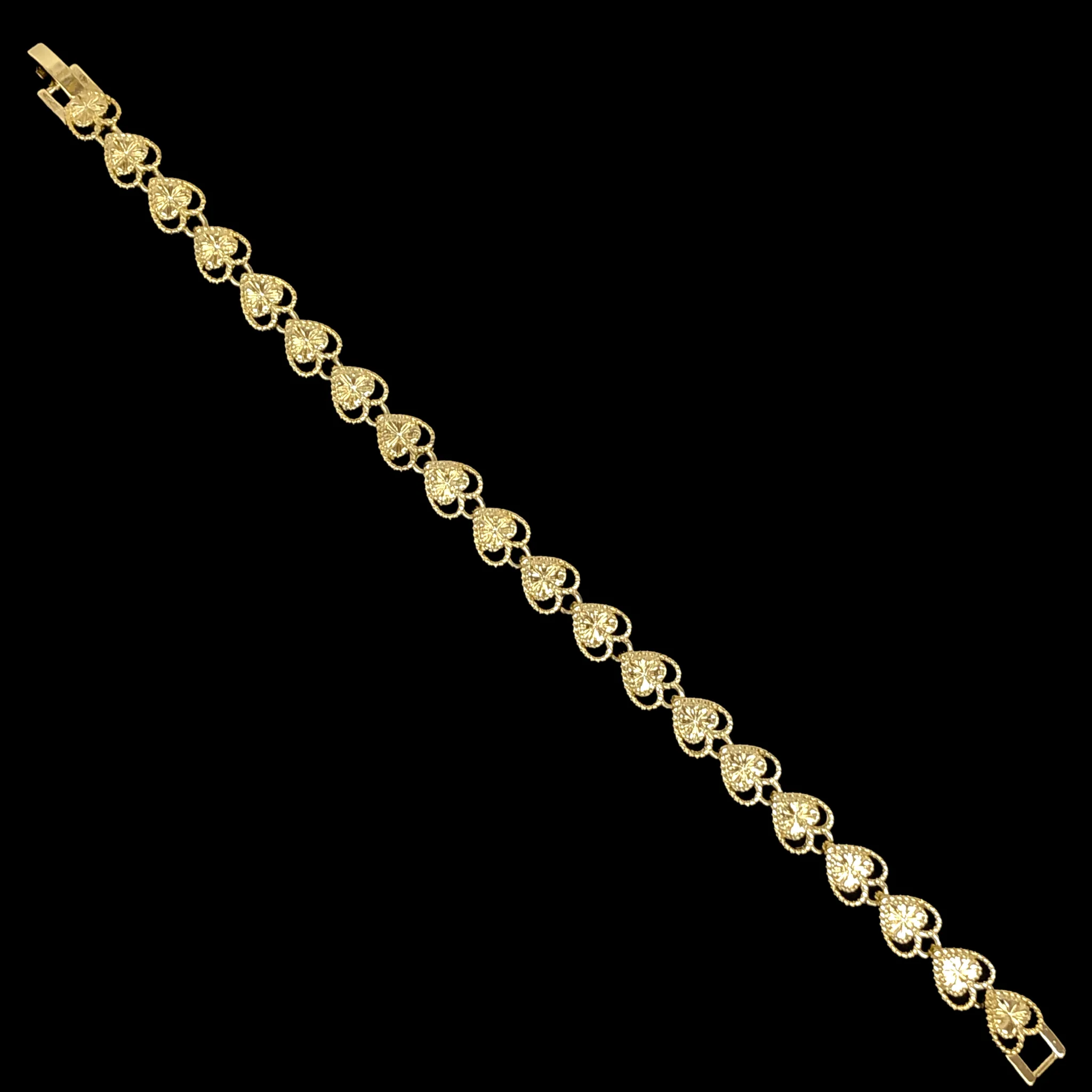 Oro Laminado Gold Filled Parisian Edition Gilded Heart Bracelet