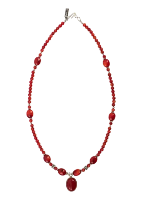 Paige Wallace Coral Pendant Necklace