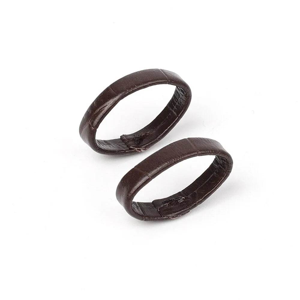 Pair of Leather Watch Strap Band Keepers Loops Compatible with the Huawei Watch GT 46mm