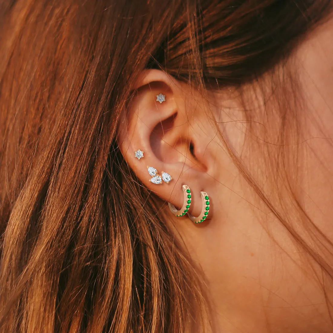 Paola Clicker Hoops, Emerald