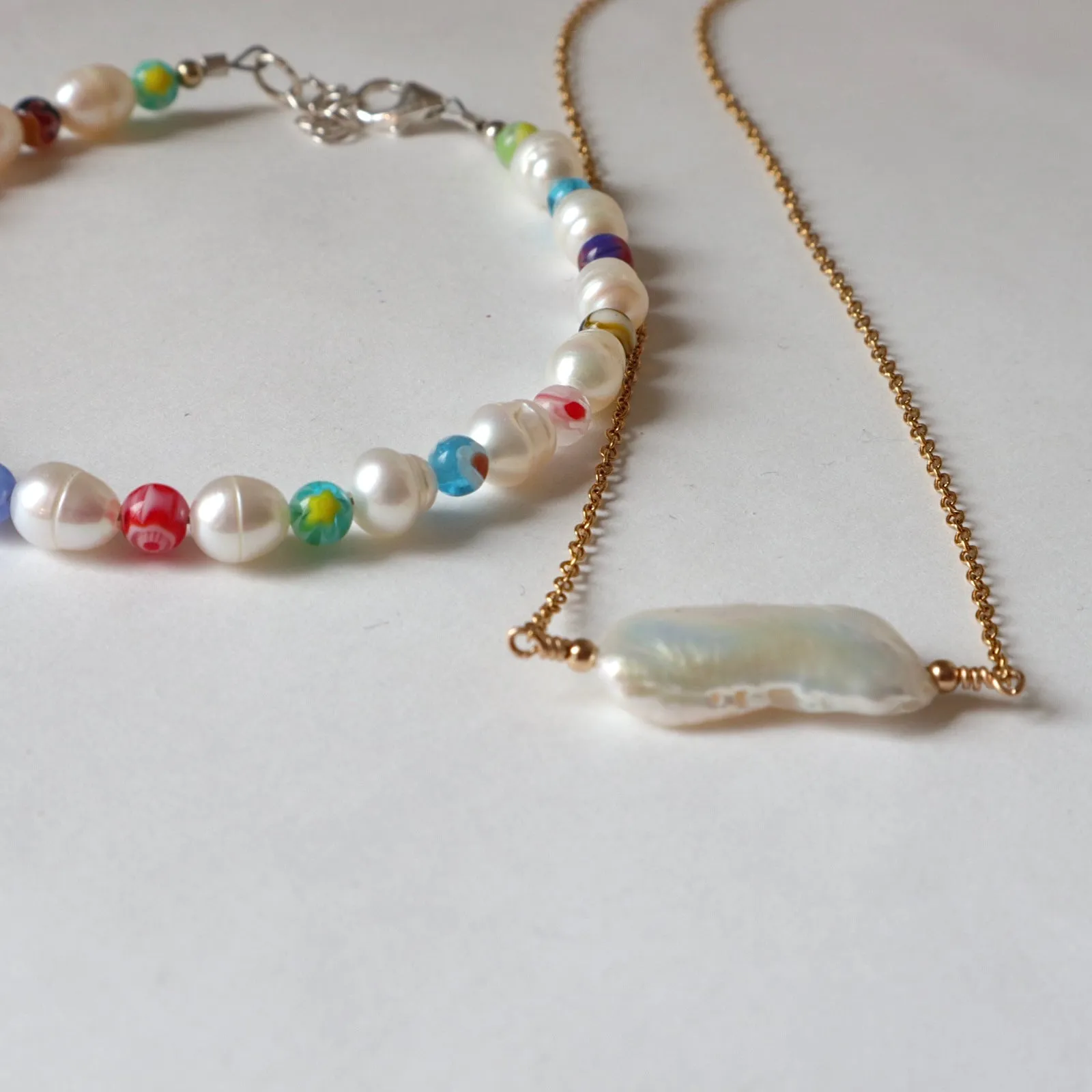 Pearl & Millefiori Bracelet