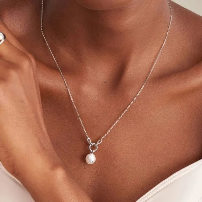 Pearl Sparkle Pendant Necklace  N043-03H