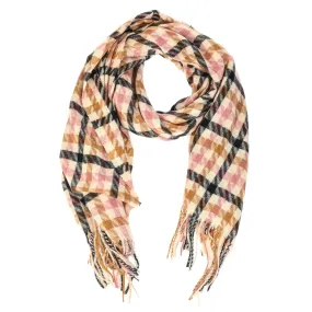 Pink Herringbone Scarf