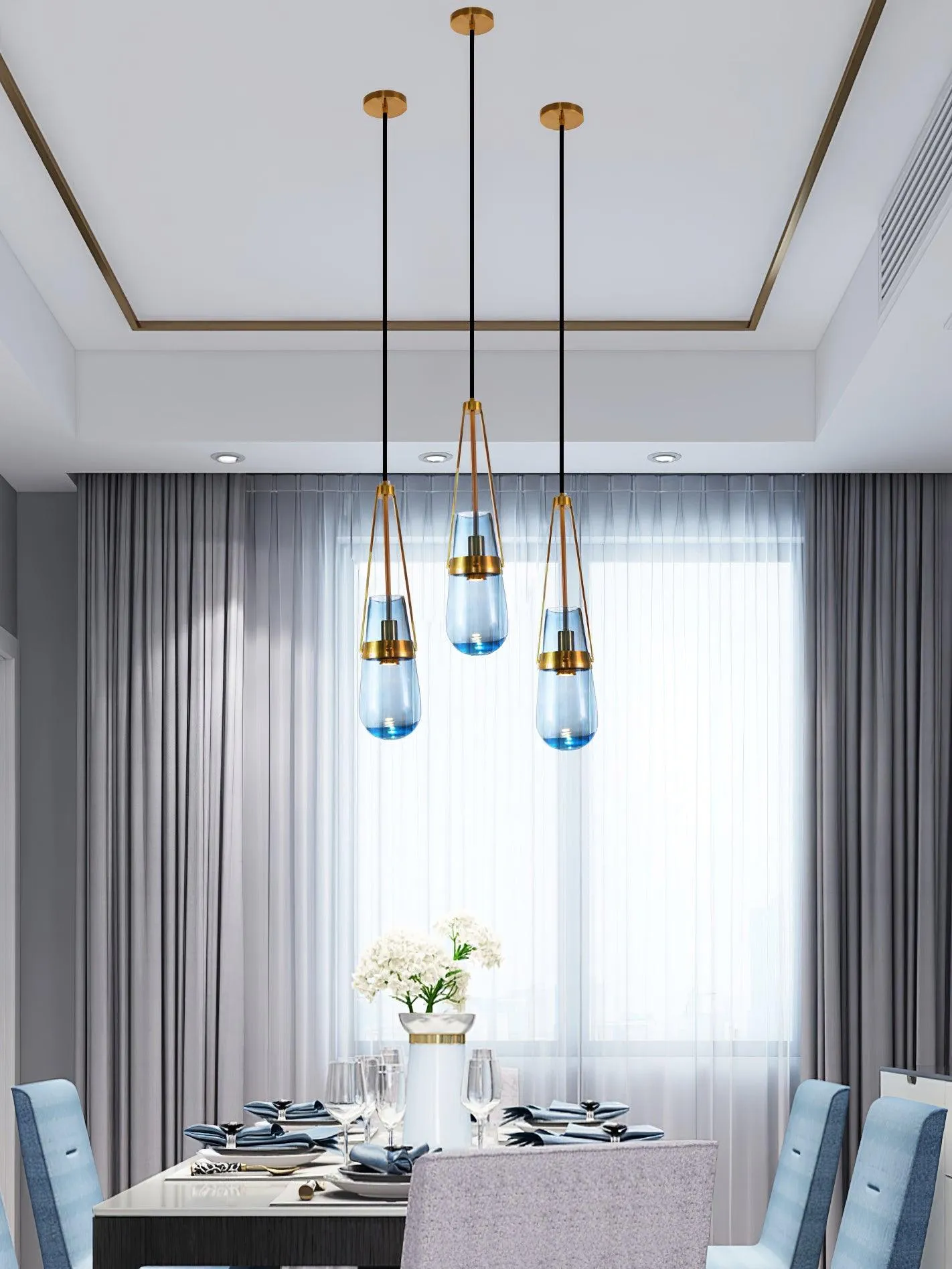 Poble Glass Pendant Light