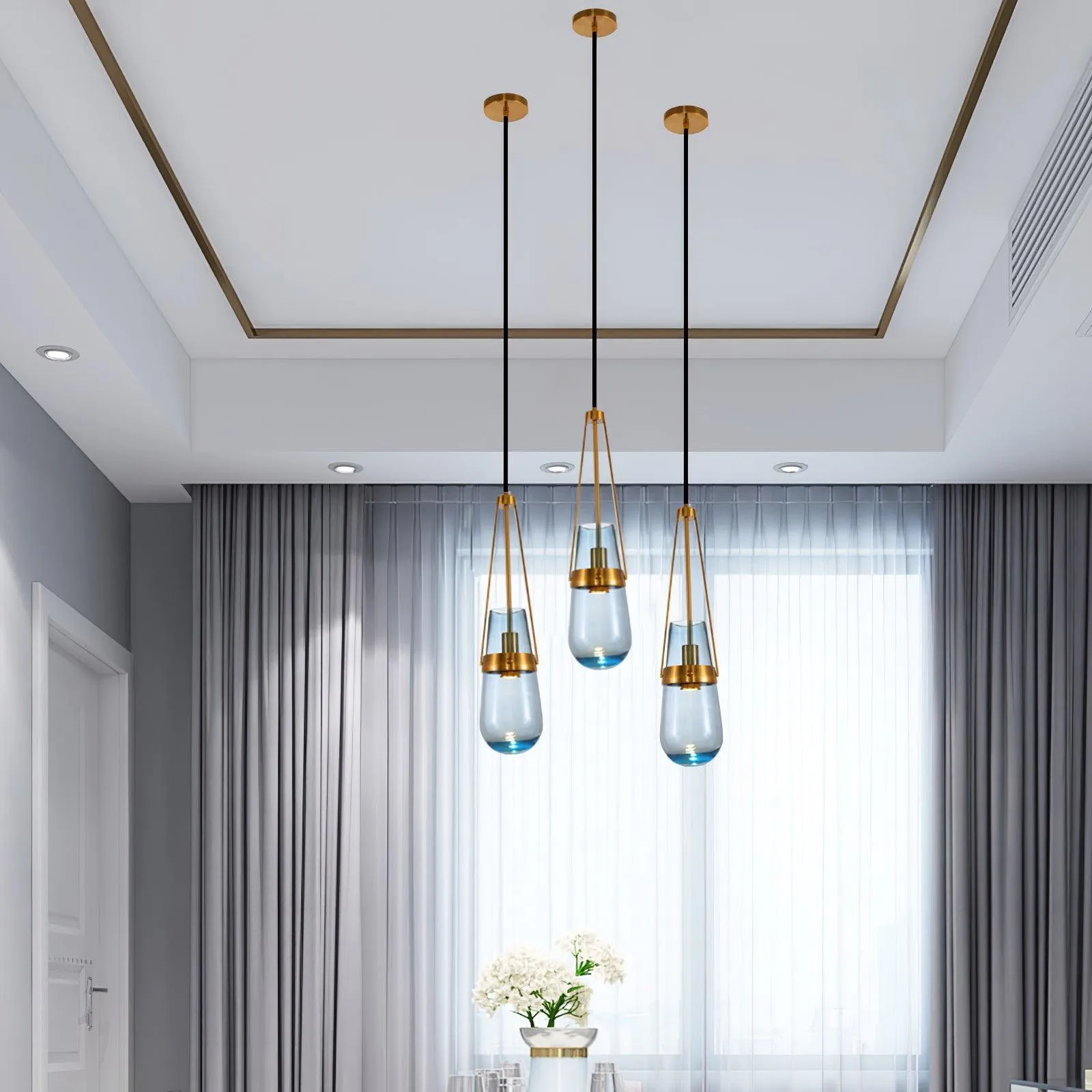Poble Glass Pendant Light