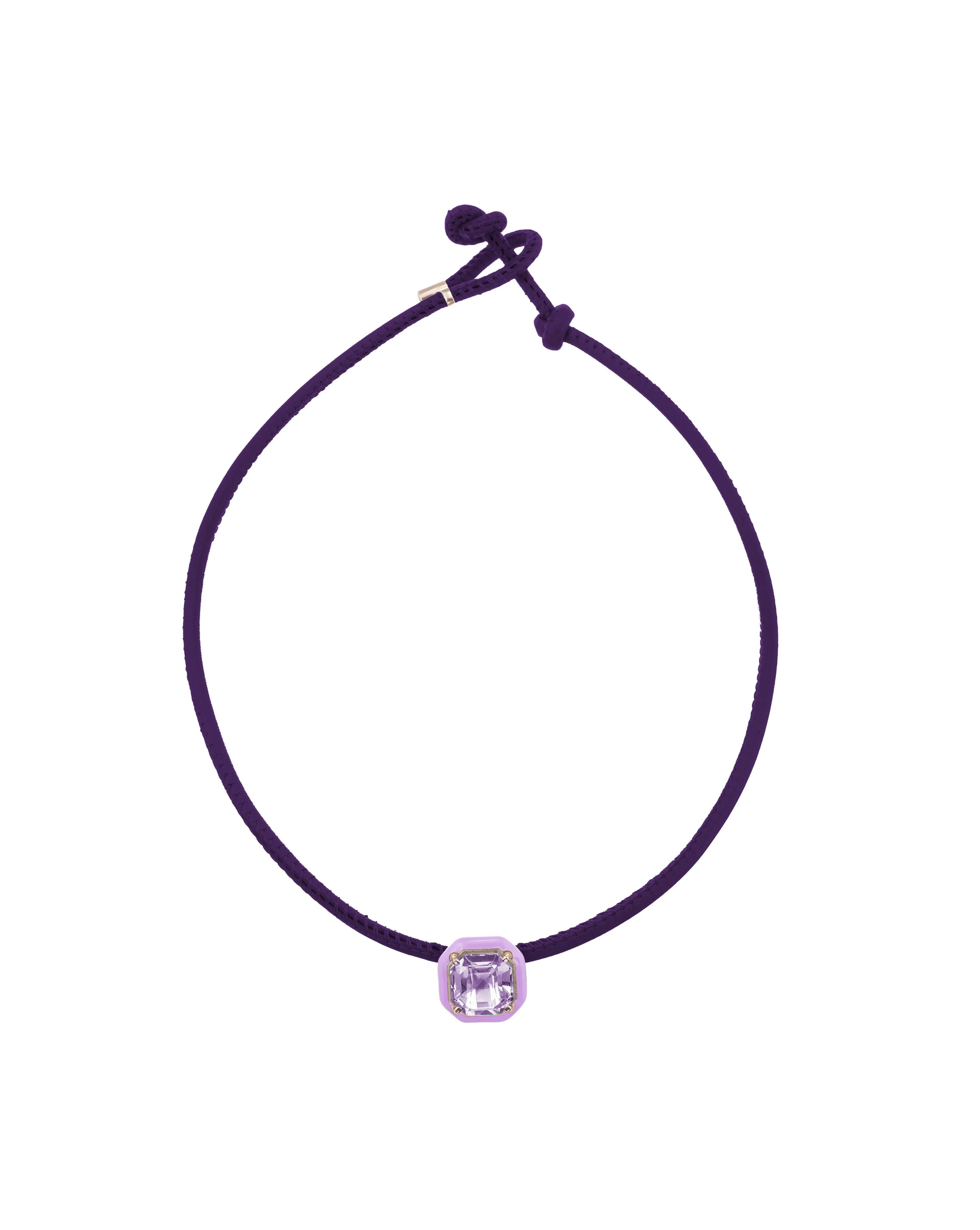 POP CHOKER ~ WITH OCTAGON IN CANDY SETTING IN LAVENDER
