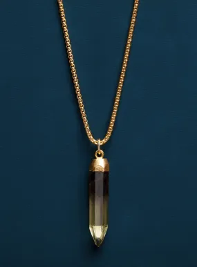 Quartz Necklace Smokey and Lemon Quartz