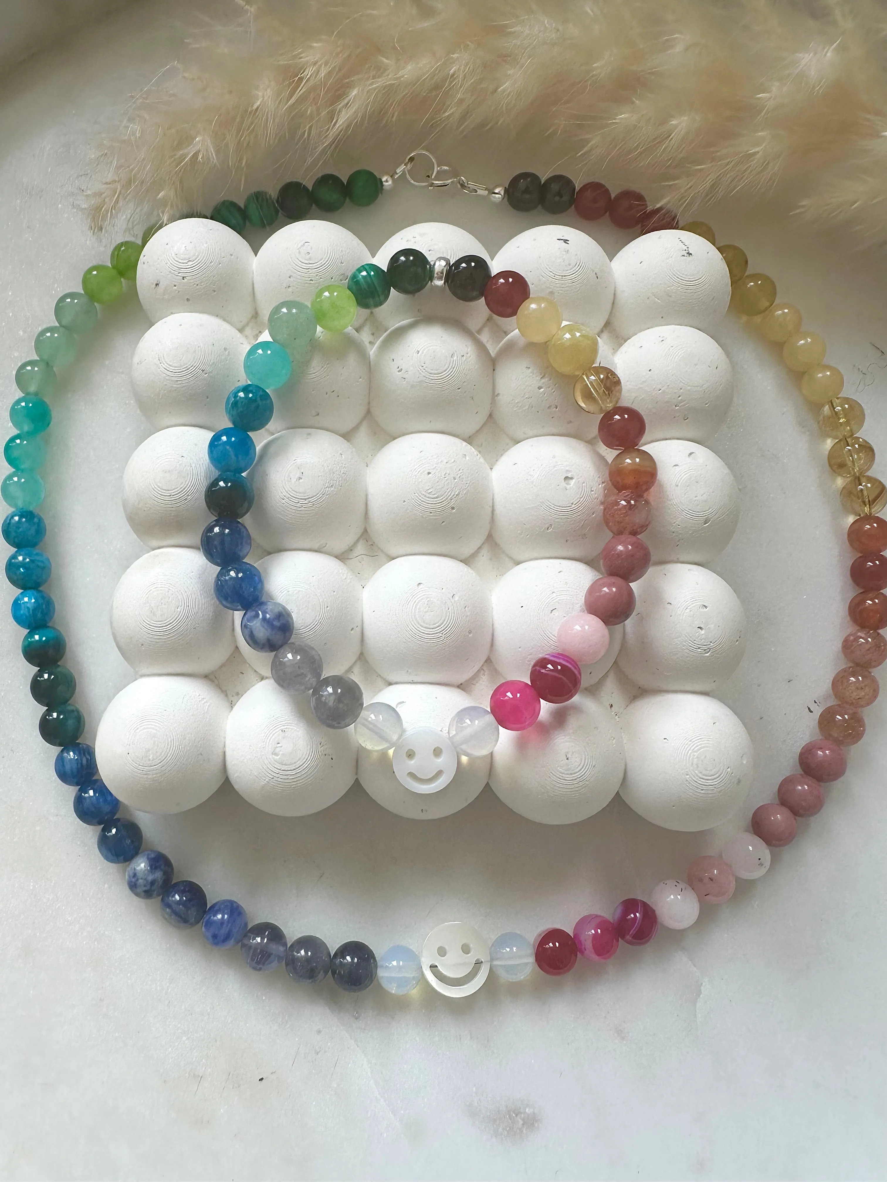 Rainbow gemstone bracelet