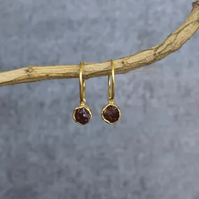 Raw Regency - Garnet Earrings