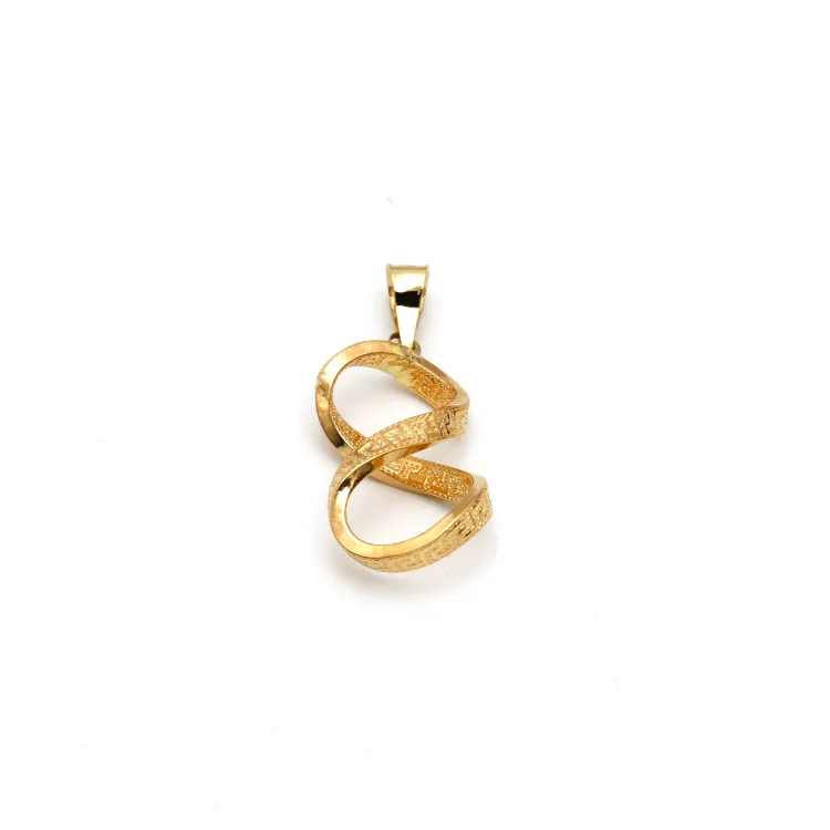 Real Gold Twisted Maze Hoop Pendant 3324/1/P P 1825