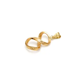 Real Gold Twisted Maze Hoop Pendant 3324/1/P P 1825