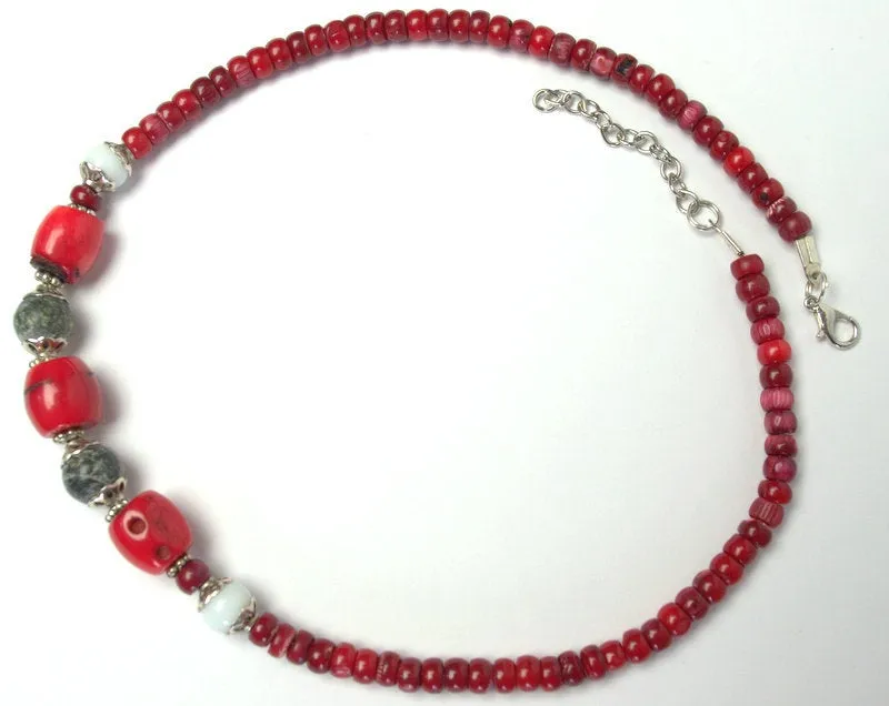 Red coral necklace for mom Ukrainian coral necklace gift for her Personalized natural coral necklace Daily necklace Healing stone jewelry