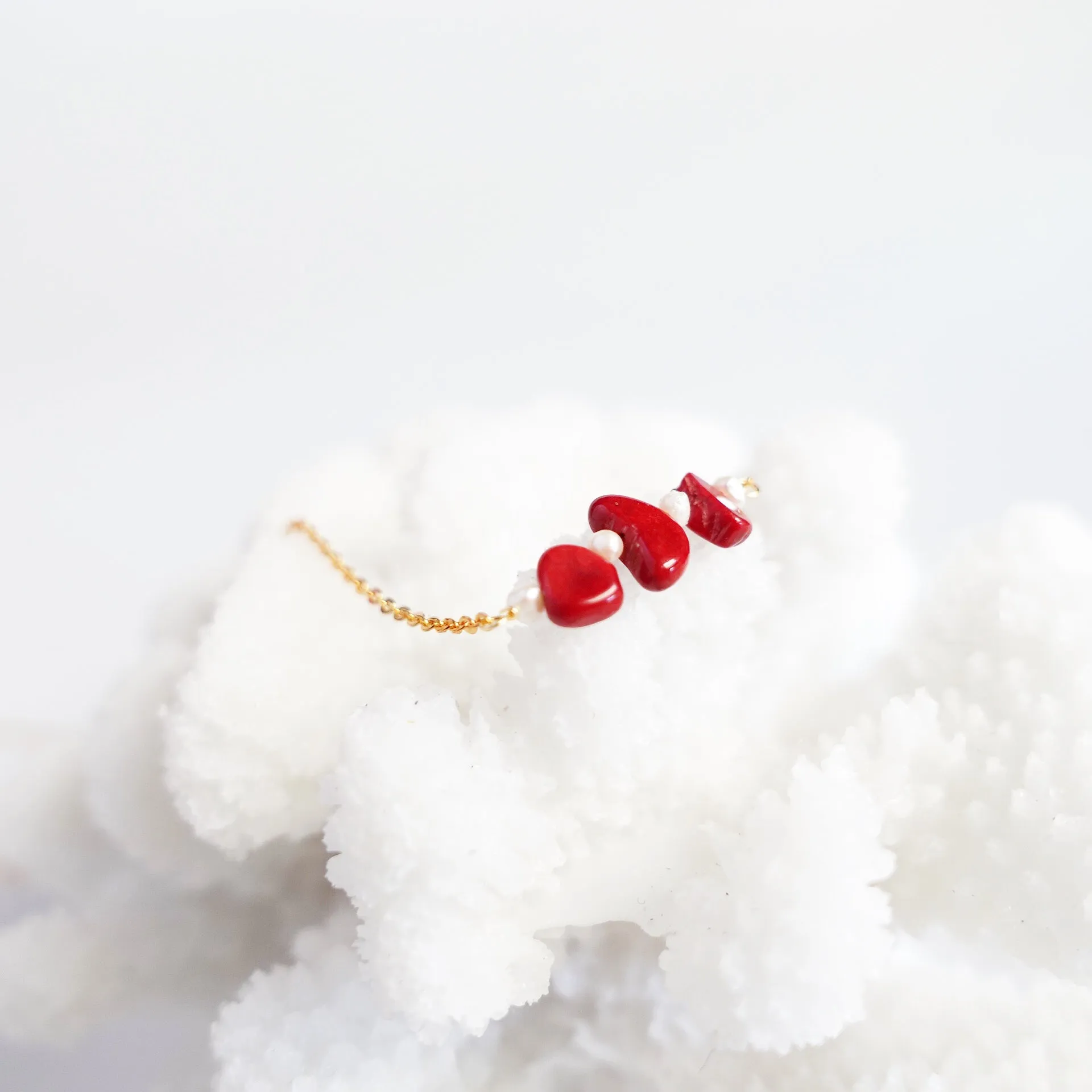 Red Coral Pendant Necklace