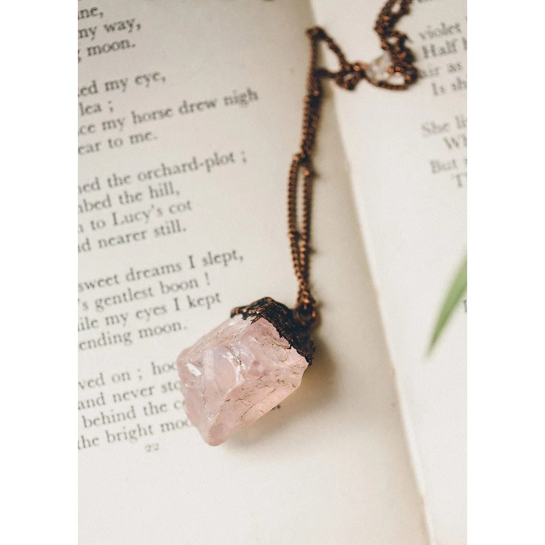 Rose Quartz Crystal Necklace