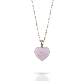 Rose Quartz Heart Gemstone Necklace