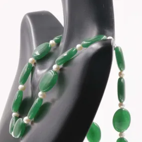 Ruby and Cultured Pearl Necklace Ruby Necklace Jade and Pearl Necklace July Birthstone Necklace June Birthstone Necklace SKU 6141185 6141186