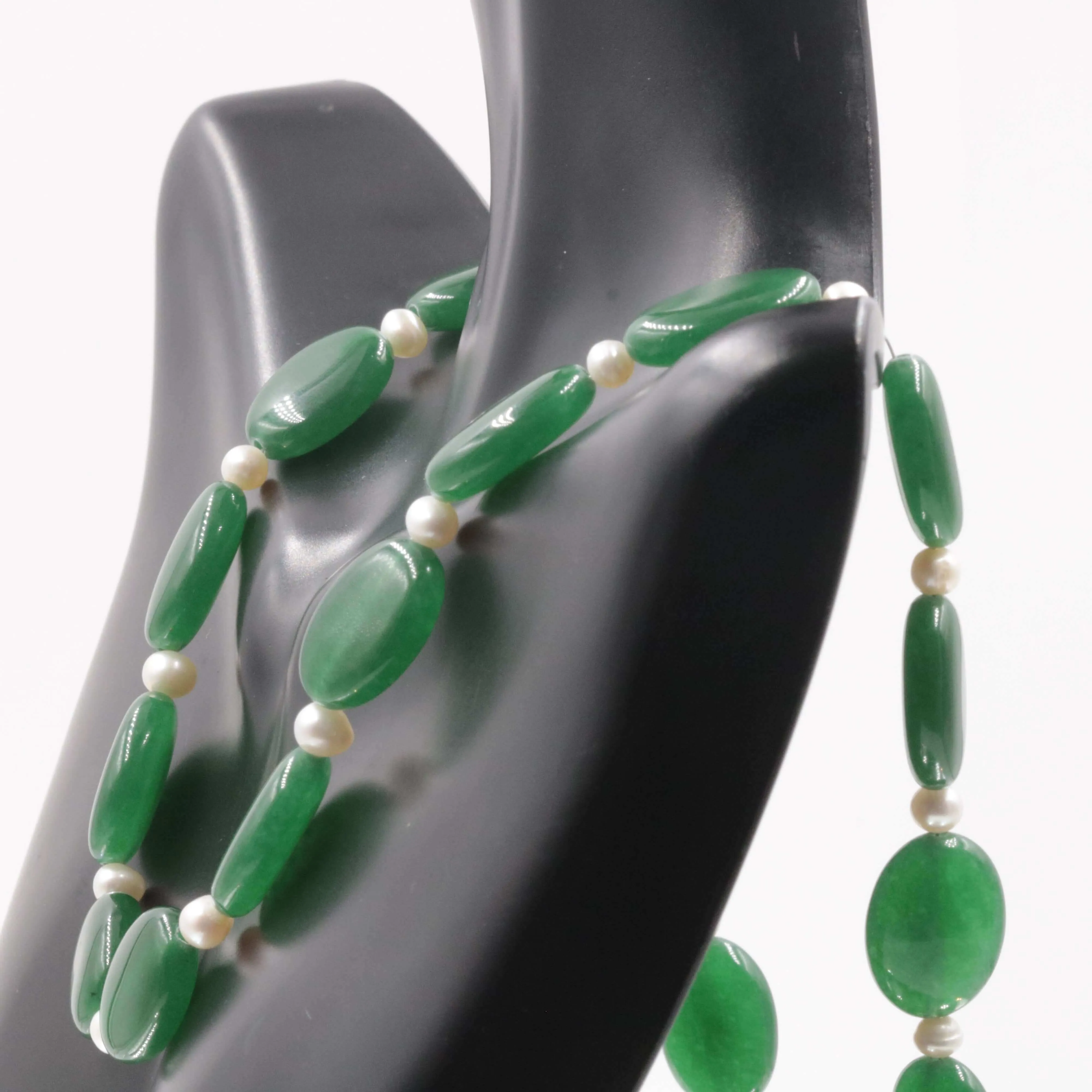 Ruby and Cultured Pearl Necklace Ruby Necklace Jade and Pearl Necklace July Birthstone Necklace June Birthstone Necklace SKU 6141185 6141186