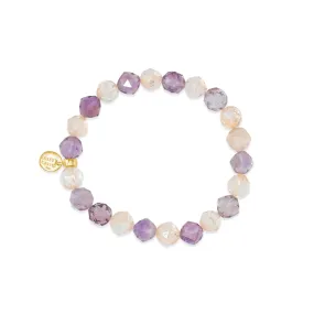 Rue Toulouse Amethyst & Citrine Signature Stretch Bracelet