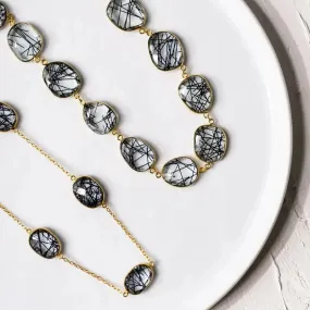 Rutilated Quartz Gemstone Necklace