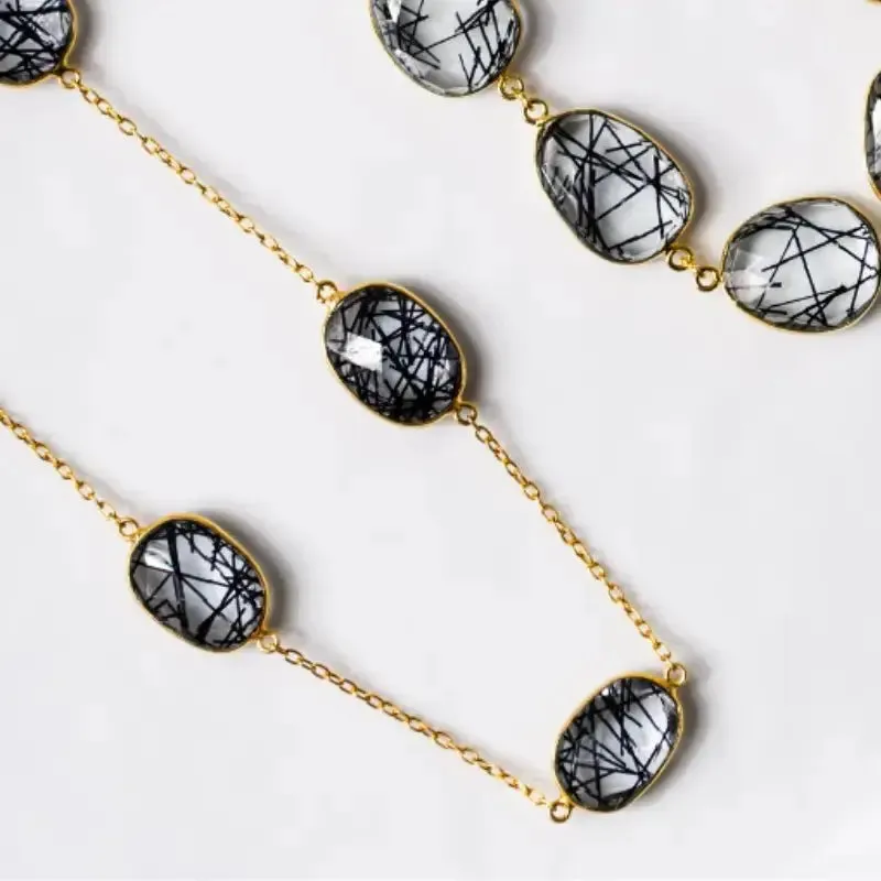 Rutilated Quartz Gemstone Necklace