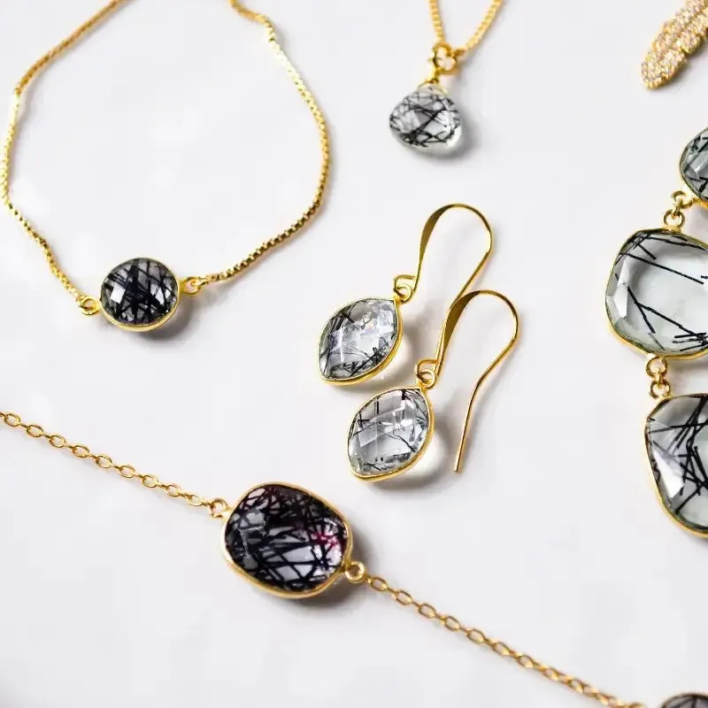 Rutilated Quartz Gemstone Necklace