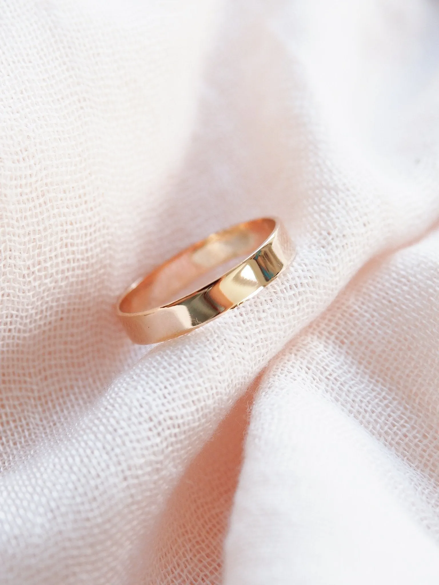 Sale - Thick Wide Gold Ring - Koa