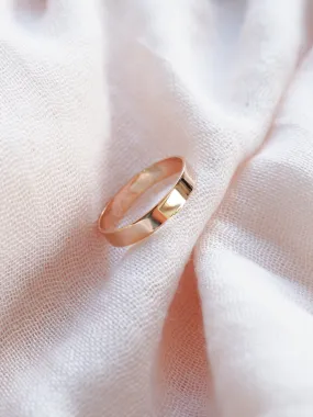 Sale - Thick Wide Gold Ring - Koa