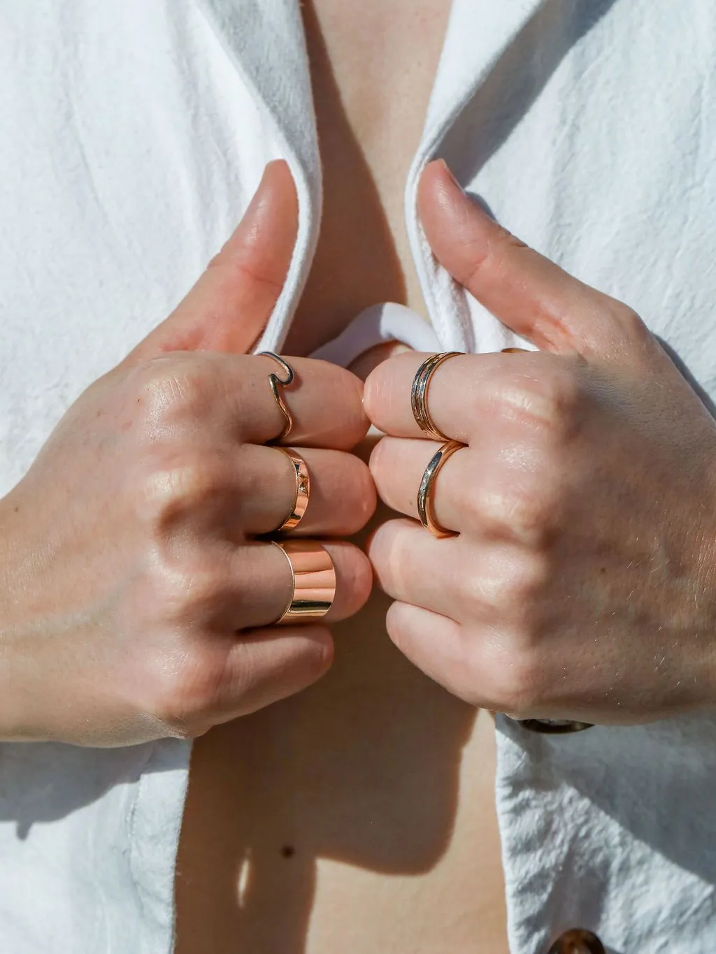 Sale - Thick Wide Gold Ring - Koa
