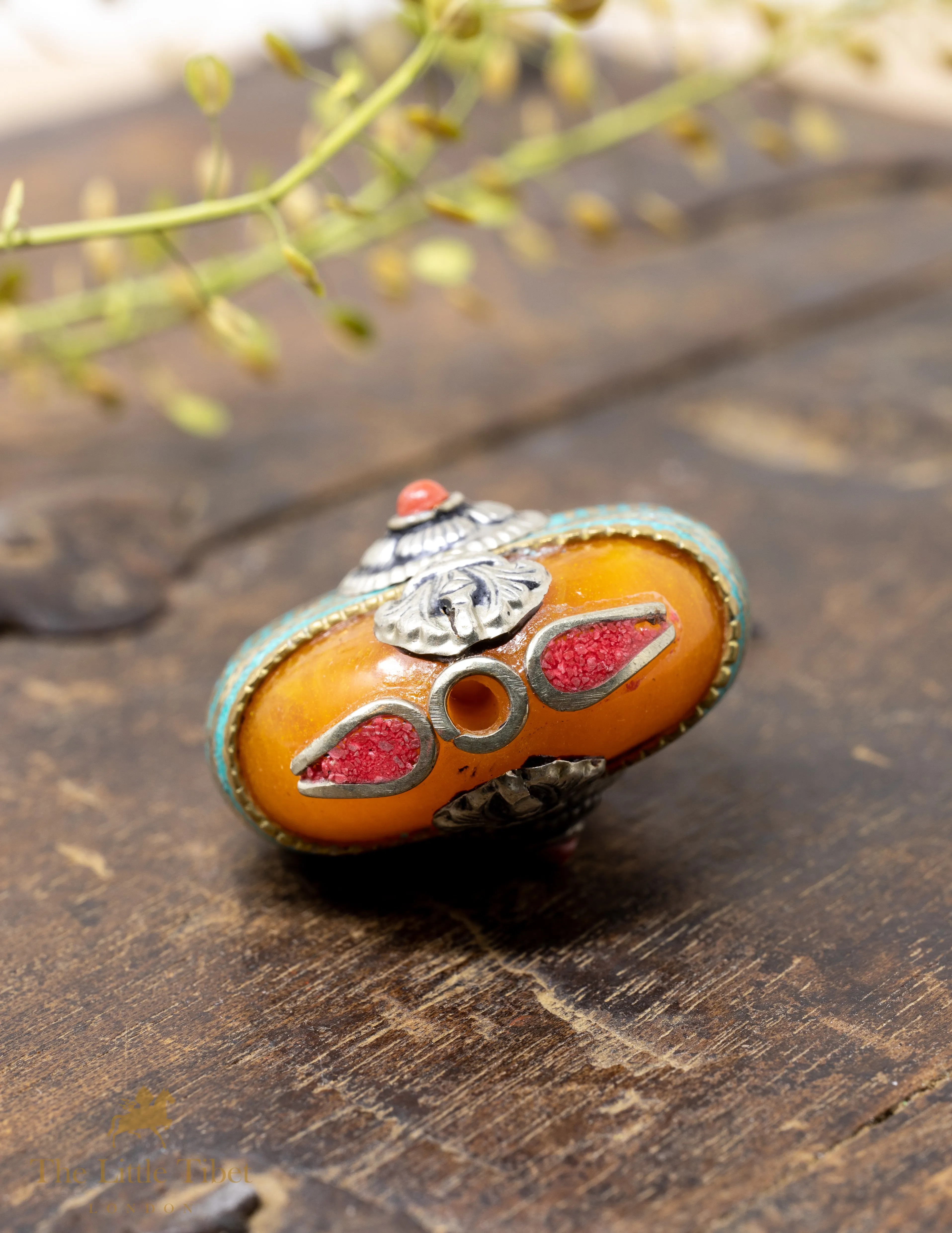 Saucer  shape tribal piece for making jewellery or pendant - SN7