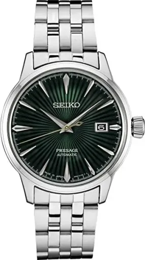 Seiko Presage Cocktail Time 40.5 mm Green Dial Men's Watch (SRPE15)