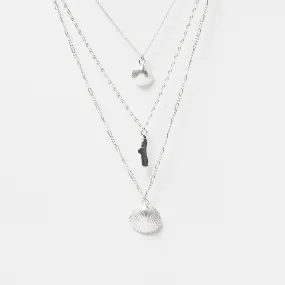 Shell Necklace Combo in Sterling Silver