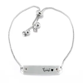 Silver Home is Ohio Adjustable Bar Bracelet