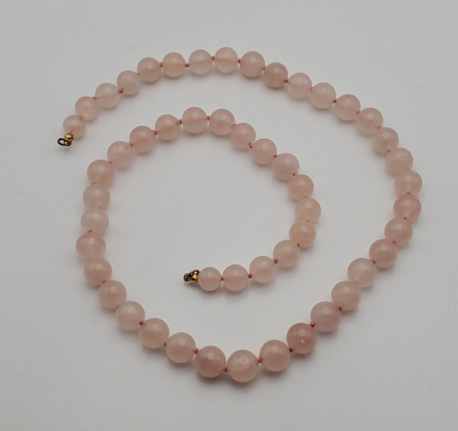 Single Strand Rose Quartz Beads - 24"