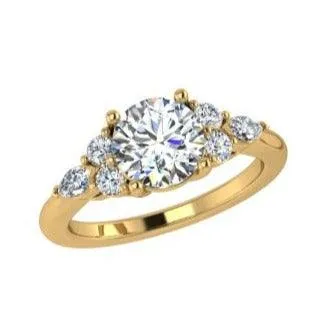 Six Round Diamonds Engagement Ring