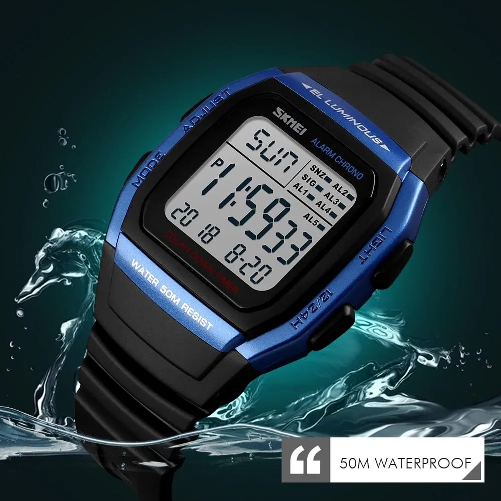 SKMEI 1278 Fashion Men Sports Digital Watch w/ Count Down